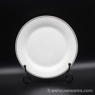 Dinnerware lussuoso Set nuove stoviglie bianche in porcellana ossea